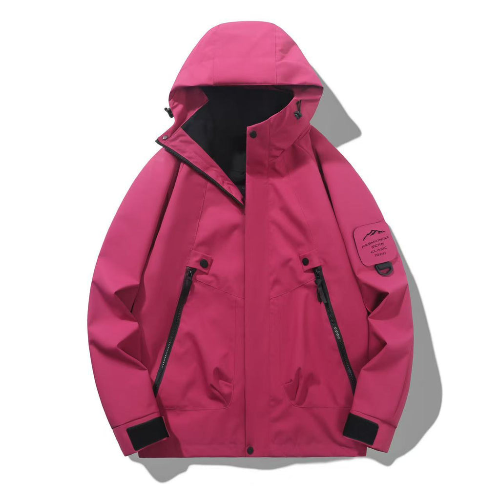 Women water-repellent softshell functional jacket with adjustable hood, windproof membrane and diagonal zip pockets Fashion Glam