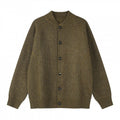 Men's Relaxed Chunky Knit Cardigan with Raglan Sleeves and Ribbed Cuffs Fashion Glam