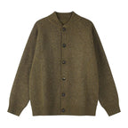 Men's Relaxed Chunky Knit Cardigan with Raglan Sleeves and Ribbed Cuffs Fashion Glam