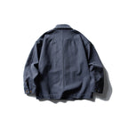 Unisex Boxy-Canvas-Worker-overshirt jacket with leather patch and patch pockets Fashion Glam