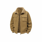 Men's thermo bomber jacket with full zip, sherpa collar, and utility pockets Fashion Glam