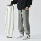 Men Comfortable Athletic Jogging Pants with Drawstring and Elastic Ankle Cuffs Fashion Glam