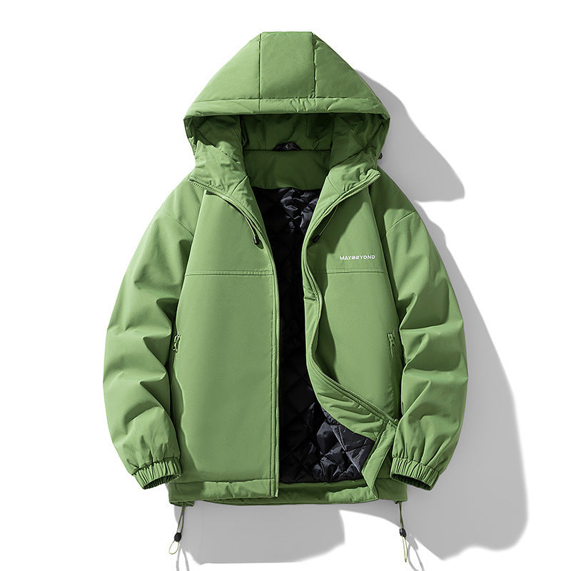 Men's water-repellent padded hooded jacket with thermos quilted lining Fashion Glam