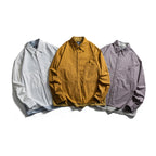 Men's layered look overshirt with patch front pockets, loose fit and checked underlay Fashion Glam