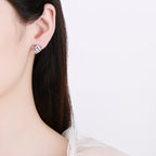 Women's earrings in elegant heart design with sparkling zirconia Fashion Glam