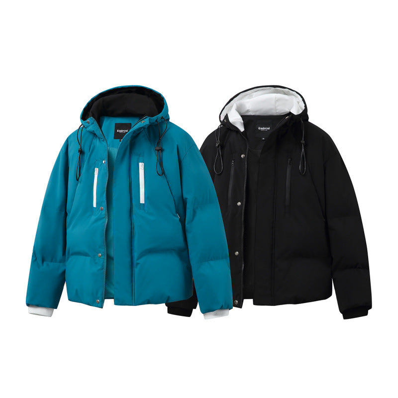 Unisex Kastige padded hoodie jacket with thermal insulation, water-repellent zippers, and drawstring Fashion Glam