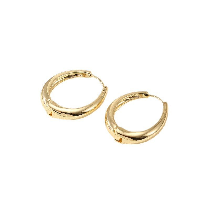 Women's Hoop Earrings with Elegant Curved Design Fashion Glam