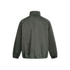 Men's Minimalist Nylon Bomber Jacket with Stand Collar, Raglan Sleeves and Gathered Hem Fashion Glam