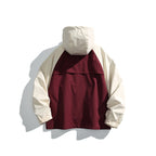 Unisex Lightweight two-tone wind and rain jacket with hood, water-repellent shell and adjustable hem Fashion Glam