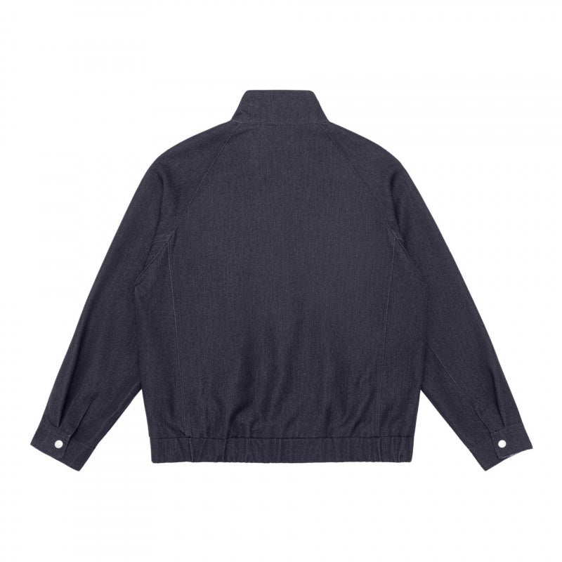 Men's lightly padded bomber-style blouson jacket with stand-up collar, checked lining and elastic hem Fashion Glam