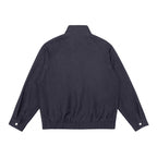 Men's lightly padded bomber-style blouson jacket with stand-up collar, checked lining and elastic hem Fashion Glam
