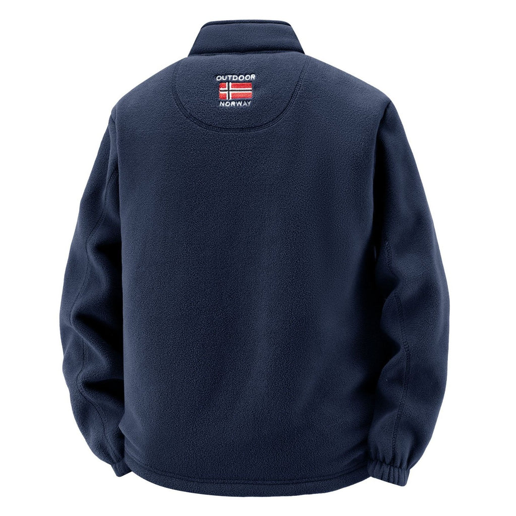 Men's thermal fleece jacket with teddy inner lining and stand-up collar Fashion Glam