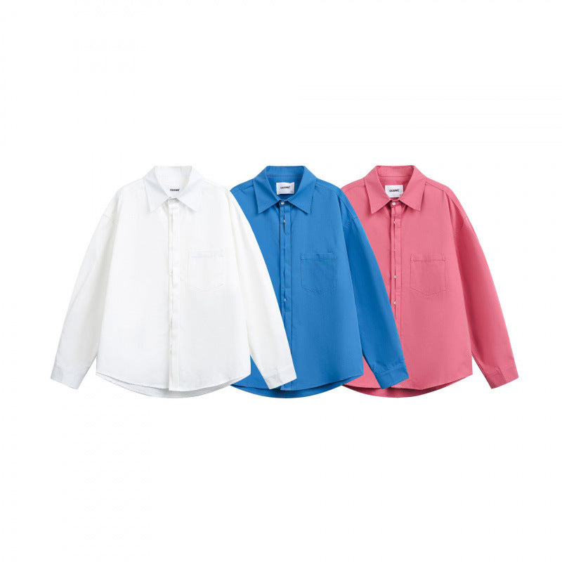 Unisex Oversized Shirt with concealed button placket and chest pocket Fashion Glam