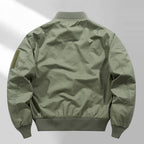 Men's short-cut lightweight bomber jacket with tactical sleeve patch and durable function shell Fashion Glam