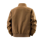 Men's windproof quilted bomber jacket with stand collar, ribbed cuffs, and padded lining Fashion Glam