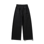 Unisex Wide Sweatpants with drawstring waistband, cord drawstring, and adjustable leg straps Fashion Glam