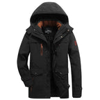 Men's insulated parka with teddy lining, hood and multifunction pockets Fashion Glam