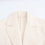 Ladies Oversized Single-breasted Walk Coat with Wide Lapels and Patch Pockets Fashion Glam
