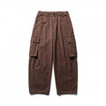Unisex Wide Cargo Pants in Baggy Cut with Low Crotch, Patch Flap Pockets, and Clean Finish Fashion Glam