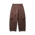 Unisex Wide Cargo Pants in Baggy Cut with Low Crotch, Patch Flap Pockets, and Clean Finish Fashion Glam
