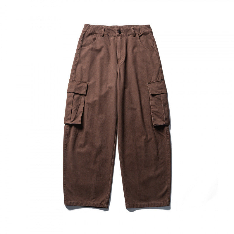 Unisex Wide Cargo Pants in Baggy Cut with Low Crotch, Patch Flap Pockets, and Clean Finish Fashion Glam