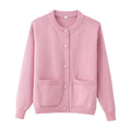 Women Oversize Knit Cardigan with Decorative Buttons and Patch Pockets Fashion Glam