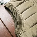 Men's Padded Thermal Puffer Vest with Teddy Fleece Lining and Ribbed Cuffs Fashion Glam