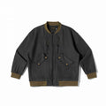 Unisex Oversize-Utilitarian Bomber Jacket with Flap Pockets, Vertical Zippers, and Ribbed Finishes Fashion Glam