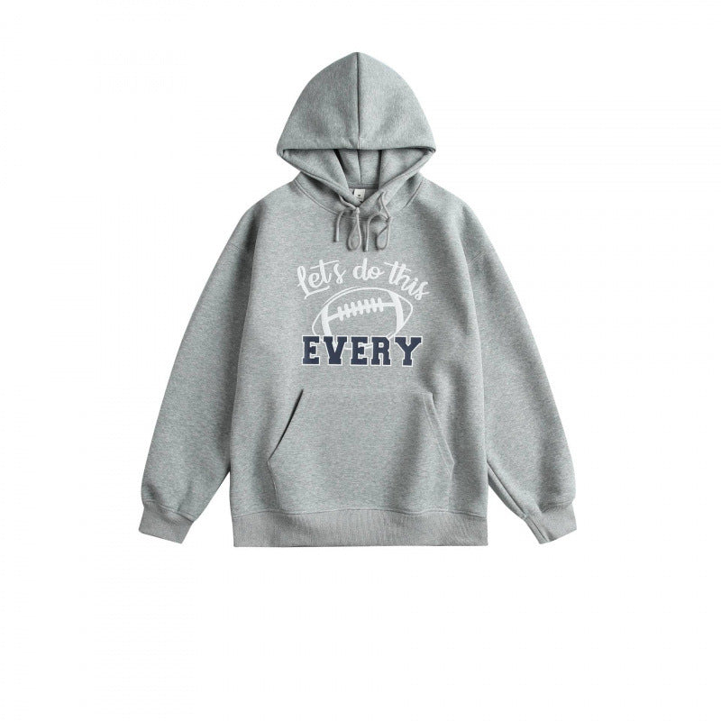 Unisex Oversized Hoodie with College Print and Kangaroo Pocket Fashion Glam