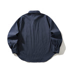 Unisex Lightweight Checked Overshirt with Shirt Collar, Side Pockets, and Curved Hem Fashion Glam