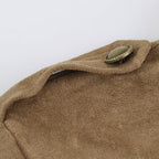 Women's short-cut cavalry jacket made of suede look with decorative button placket and epaulettes Fashion Glam