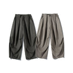 Men's wide-cut pleat-front trousers with cropped leg length Fashion Glam