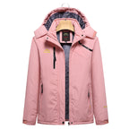 Women's Quilted Winter Jacket with Fleece Lining, Removable Hood, and Waterproof Softshell Outer Layer Fashion Glam