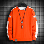 Men's Loose Sweatshirt in Urban Layer Look with Shoulder Panels and Ribbed Hem Fashion Glam