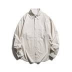 Men's oversized shirt made of cotton blend with fine pinstripes and chest pocket Fashion Glam