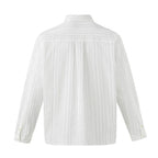 Men's Lightweight Linen Blend Shirt with Fine Stripes and Kent Collar Fashion Glam