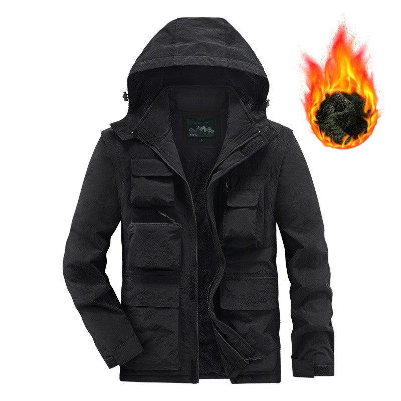 Men's Expedition Field Jacket with warming teddy fleece lining and organizer pockets Fashion Glam