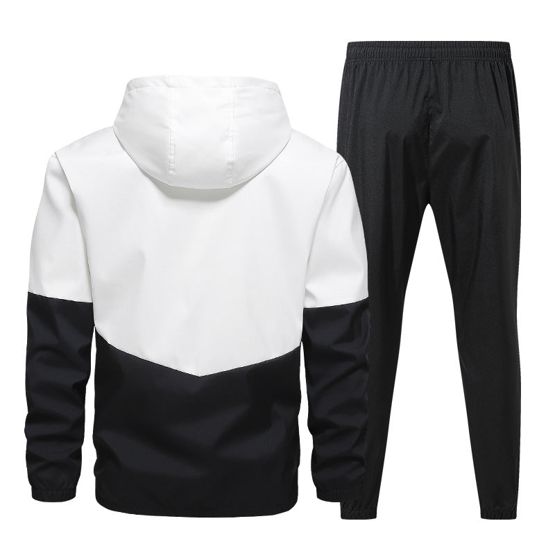 Men's Two-Piece Tracksuit Set with Hoodie and Elastic Jogging Pants Fashion Glam