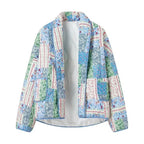 Ladies Padded Patchwork Quilted Jacket in Retro Vintage Style Fashion Glam