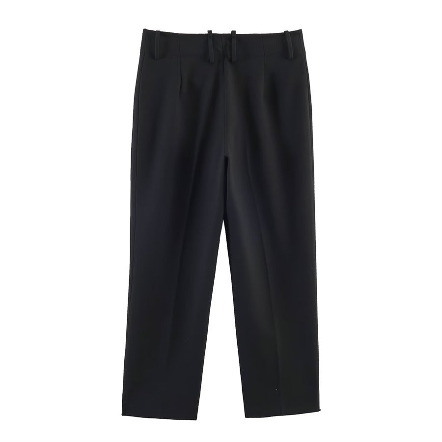 Women High-waisted elegant dress pants with crease and straight leg Fashion Glam