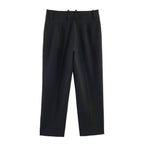 Women High-waisted elegant dress pants with crease and straight leg Fashion Glam