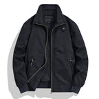 Men's cotton canvas blouson with ribbed cuffs and stand-up collar Fashion Glam