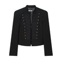 Ladies short blazer in hussar style with braided breastplate and brass buttons Fashion Glam