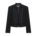 Ladies short blazer in hussar style with braided breastplate and brass buttons Fashion Glam