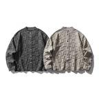Unisex Structured Boxy Cardigan with Check Pattern Fashion Glam