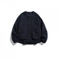 Unisex Lightweight Oversize Utility Jacket without Collar with Front Zipper and Patch Pockets Fashion Glam