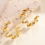 Women's Drop Earrings with Wavy Design Fashion Glam