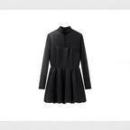 Women Short Mesh Sheath Dress with Stand Collar, Heart-Shaped Neckline and Fitted Flared Skirt Fashion Glam