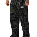 Men's wide camouflage joggers with elastic comfort waistband and thigh logo Fashion Glam