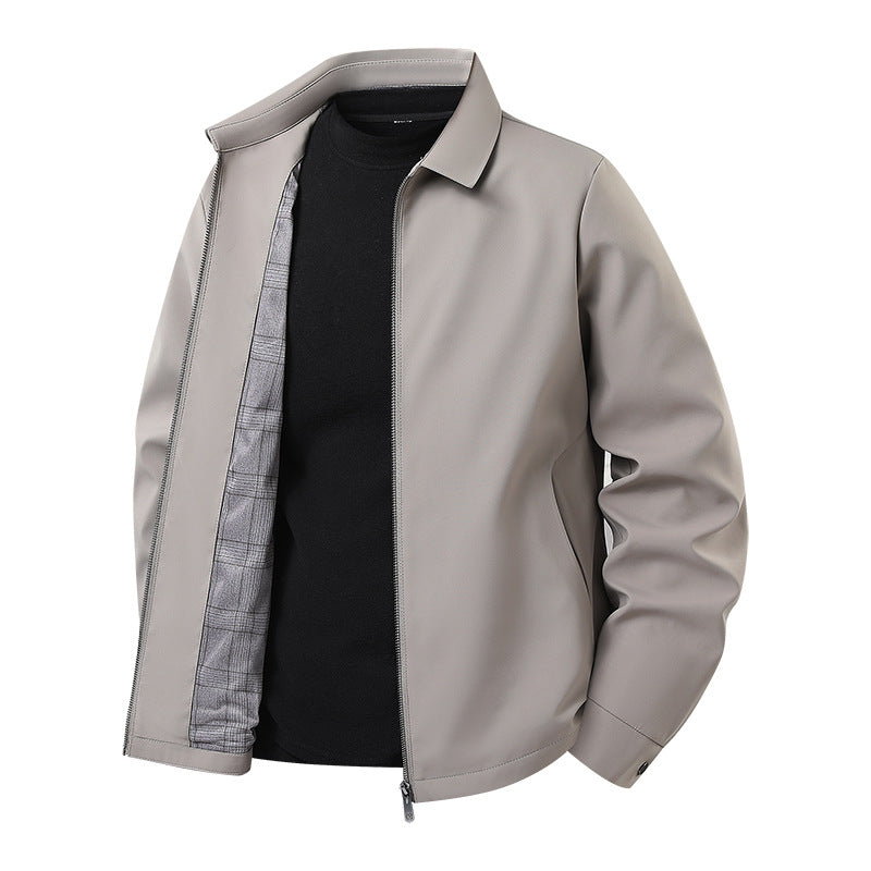 Men's Lightweight Harrington Jacket with Softshell Outer Material and Glencheck Lining Fashion Glam